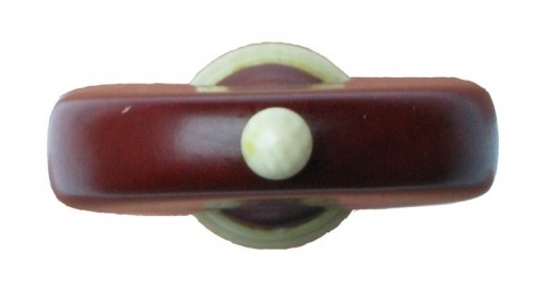 Tempel Heart Viola Peg, Boxwood with Mammoth accents