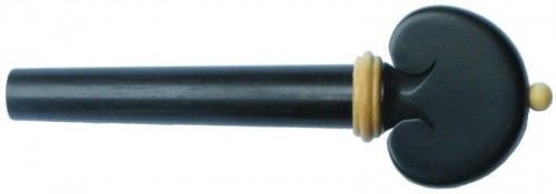 Tempel Heart Viola Peg, Ebony with Boxwood accents