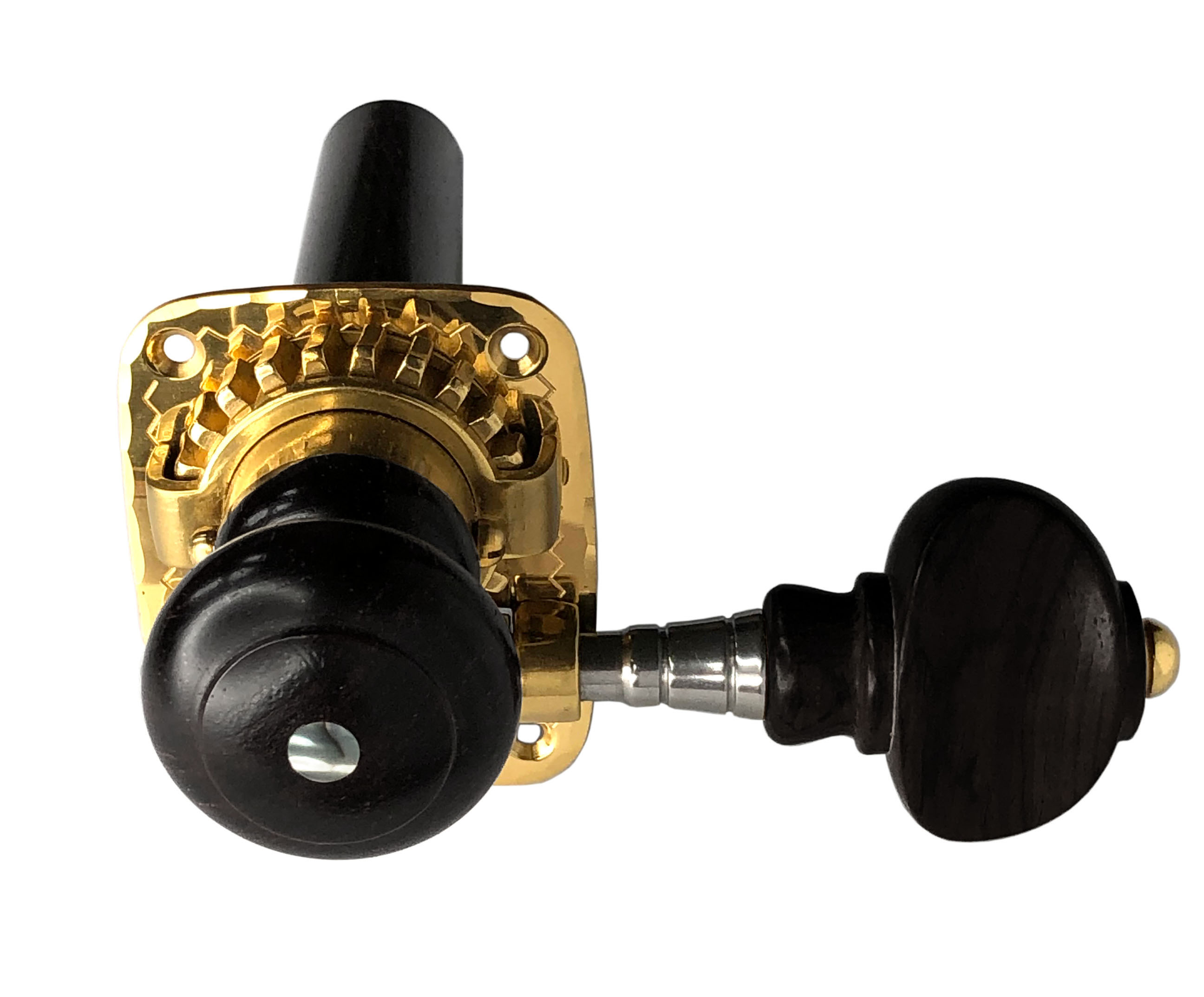Set of Bass Tuning Machines, ebony/brass, Germany | BVS